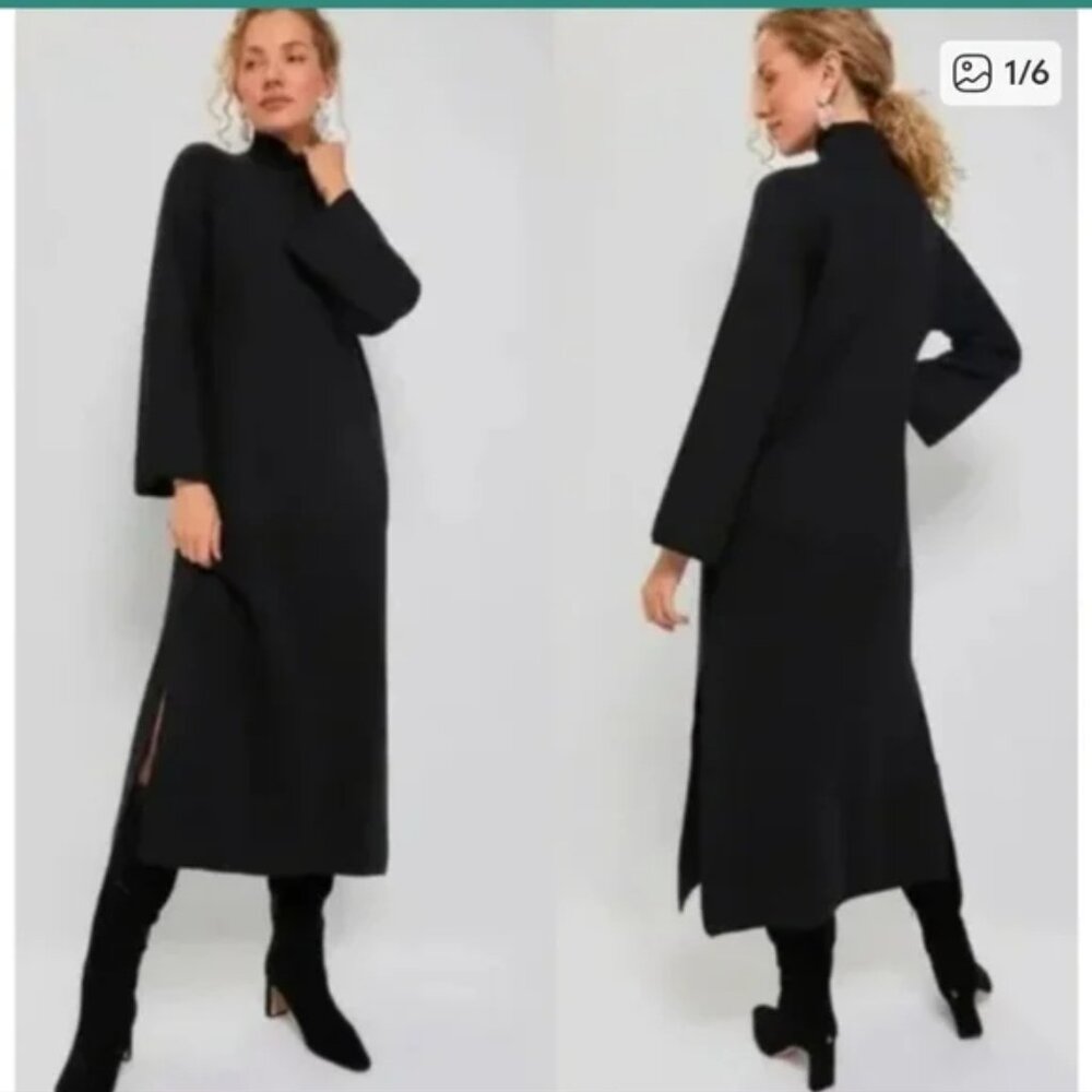 Mock Neck Maxi Sweater Dress Size S